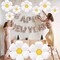 9 Pieces Large Daisy Flower Balloons Set - 3 Sizes White Flower Shaped Aluminum Foil Balloon for Daisy Birthday Decorations, Baby Shower, Wedding, Groovy Boho Daisy Party Supplies